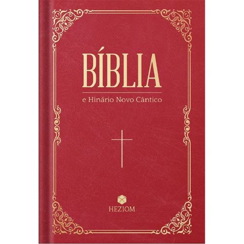 bíblia e hinário novo cântico - capa vinho