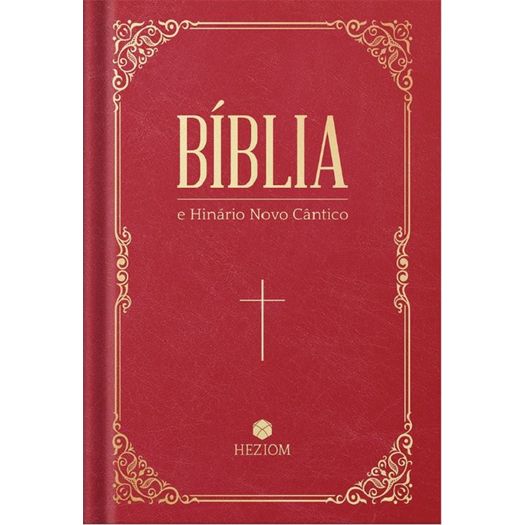 bíblia e hinário novo cântico - capa vinho