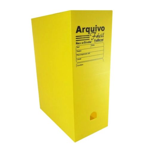 pasta arquivo morto facil amarela 0407 polibras