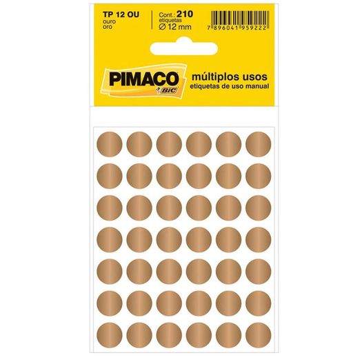 etiqueta tp 12 redonda 210 un ouro pimaco etiqueta tp 12 redonda 210 un ouro pimaco