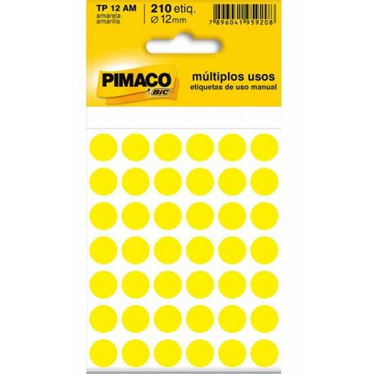 etiqueta tp 12 redonda 210 unidadfes amarelo etiqueta tp 12 redonda 210 unidadfes amarelo