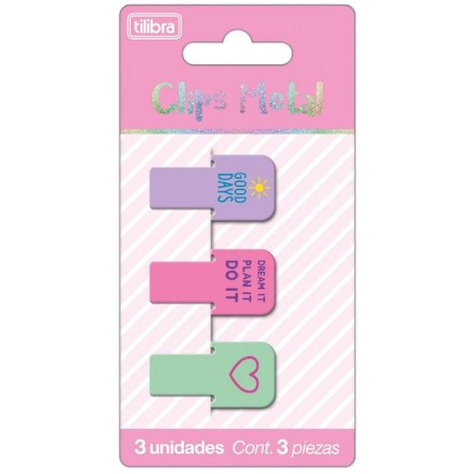 clips de metal com 3 unidades clips de metal com 3 unidades