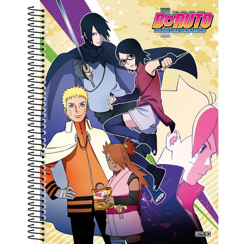 Caderno Universitário SD Naruto Shippuden 1 Matéria 80 folhas