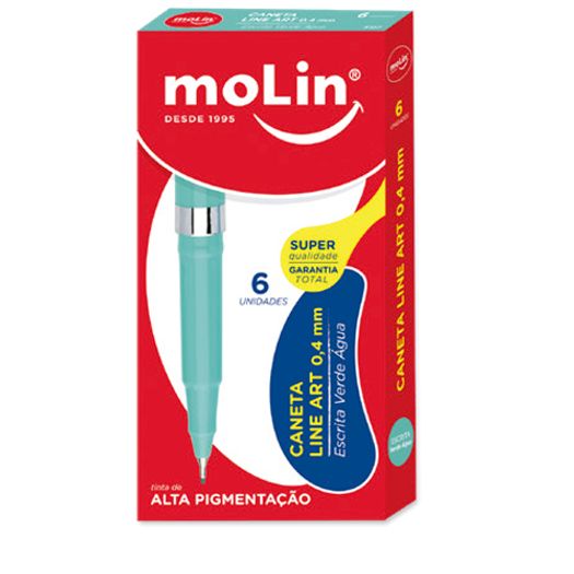 caneta hidrográfica 0.4mm liner art verde água 1 unidade molin caneta hidrográfica 0.4mm liner art verde água 1 unidade molin