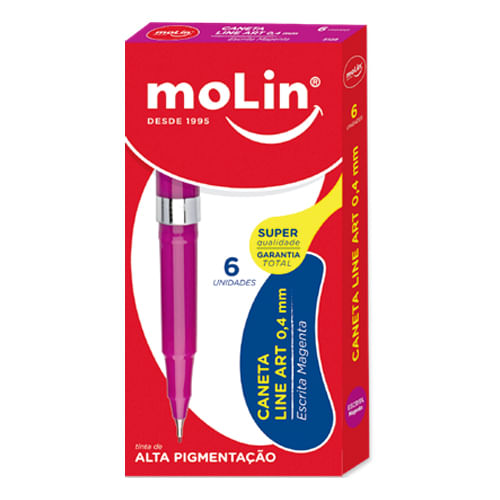 caneta hidrográfica liner art magenta