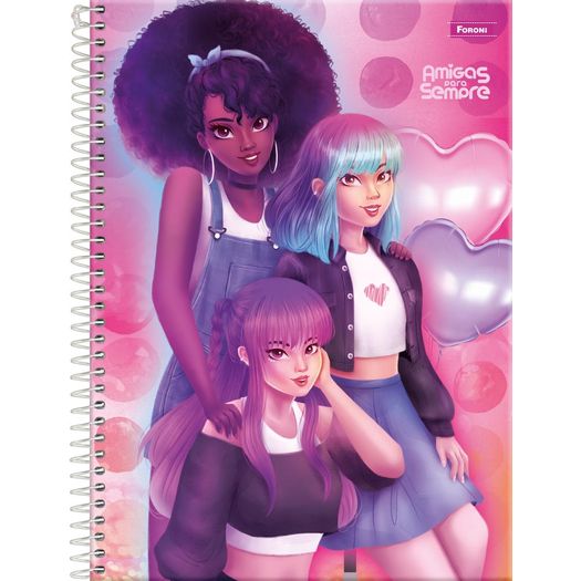 caderno universitário 1 matéria 80 folhas amigas para sempre caderno universitário 1 matéria 80 folhas amigas para sempre