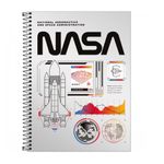 caderno universitário 1 matérias 80 folhas nasa