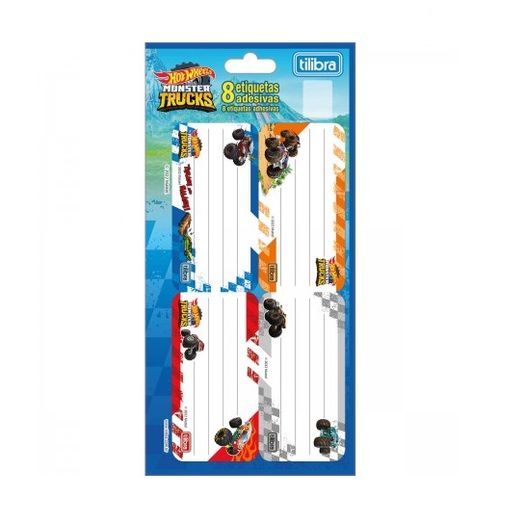 etiqueta escolar 8 unidades hot wheels monster trucks etiqueta escolar 8 unidades hot wheels monster trucks