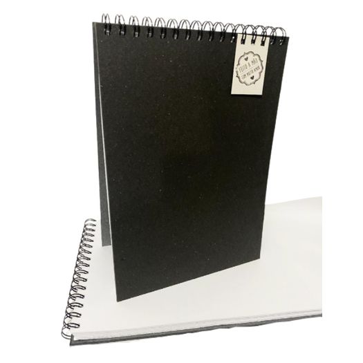 bloco anotação 80 folhas sulfit capa dura preta bloco anotação 80 folhas sulfit capa dura preta