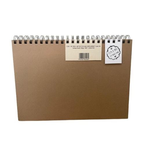 caderno de desenho artístico 50 folhas kraf 150g sketchbook a4 caderno de desenho artístico 50 folhas kraf 150g sketchbook a4