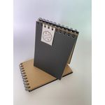 caderneta sem pauta 50 folhas kraft capa dura preta 150g sketchbook dessin