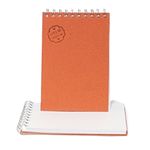 caderneta sem pauta 40 folhas sulfite branca capa dura laranja 150g sketchbook dessin