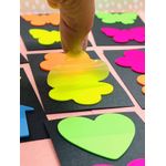 bloco adesivo transparente diversas formas coloridas bloco adesivo transparente diversas formas coloridas