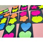 bloco adesivo transparente diversas formas coloridas bloco adesivo transparente diversas formas coloridas