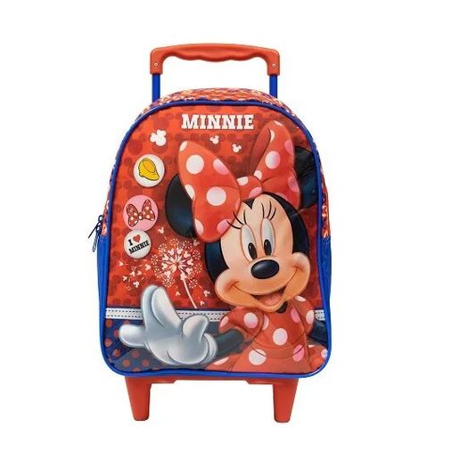 mochila com rodinha eu amo minnie 14' polegadas xeryus