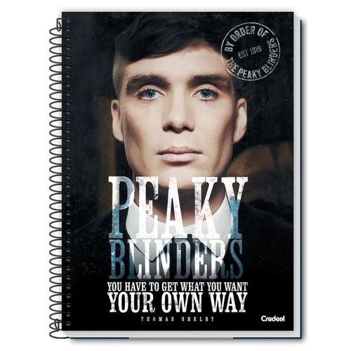 caderno universitário 1 matéria 80 folhas peaky blinders credeal