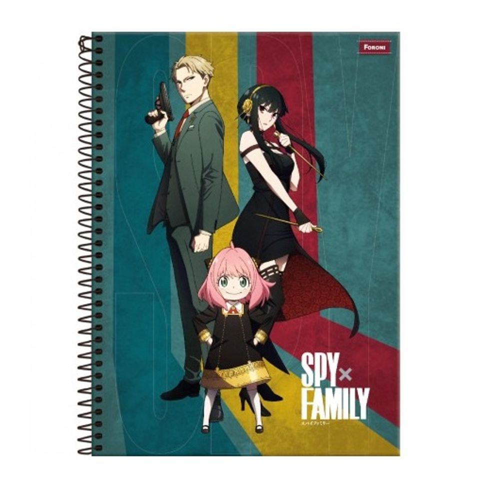 Caderno Universitário 10 Matérias 160 Folhas Spy Family Foroni