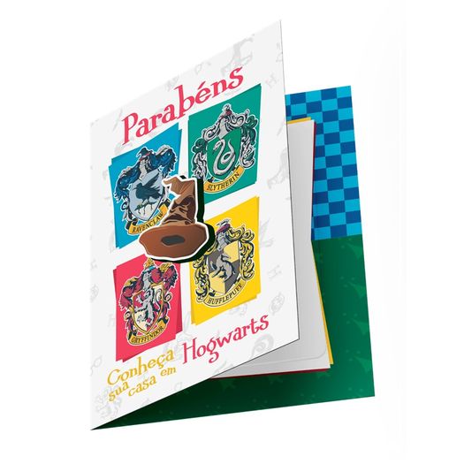 cartão com botton harry potter parabéns casas cartão com botton harry potter parabéns casas