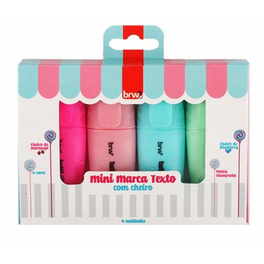 marca texto mini com cheiro com 4 unidades marca texto mini com cheiro com 4 unidades
