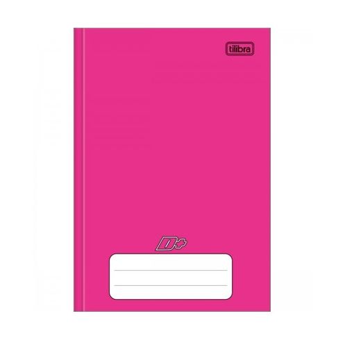caderno linguagem brochura 96 folhas rosa d+ tilibra