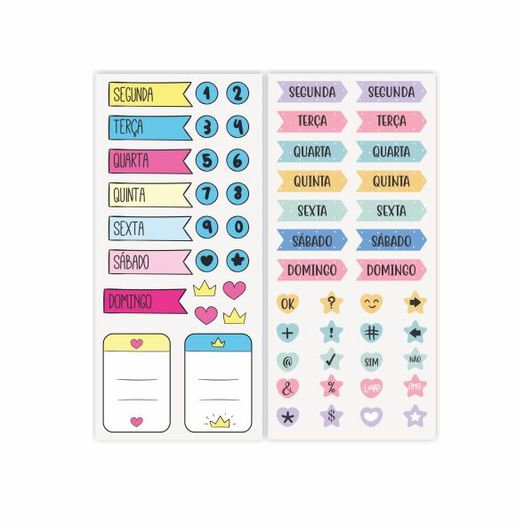 adesivo sticker planner semanal adesivo sticker planner semanal