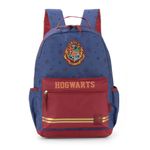 mochila de costas hogwarts azul