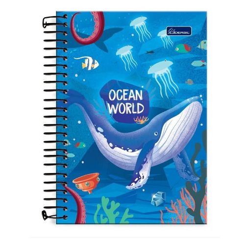 caderno-linguagem-espiral-80-folhas-ocean-world-cadersil