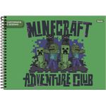 caderno cartografia 80 folhas minecraft adventure club foroni