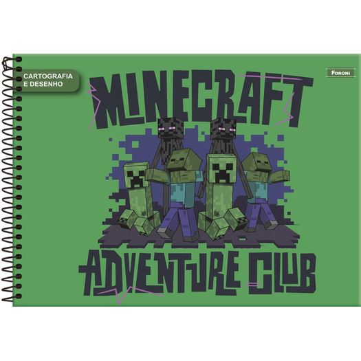 caderno cartografia 80 folhas minecraft adventure club caderno cartografia 80 folhas minecraft adventure club