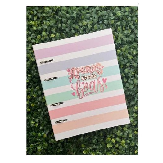 caderno fichario 80 folhas single book apenas coisas boas merci caderno fichario 80 folhas single book apenas coisas boas merci