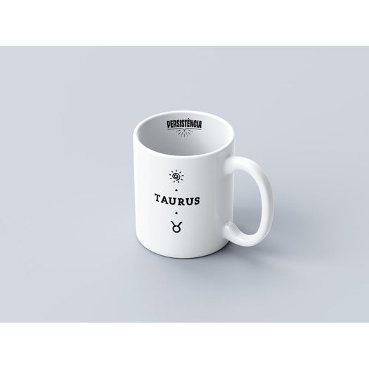 caneca 380ml branca coleção signos touro caneca 380ml branca coleção signos touro