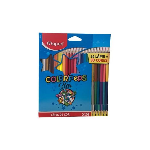 Lapis de Cor 12/24 Cores Duo Color Peps Maped