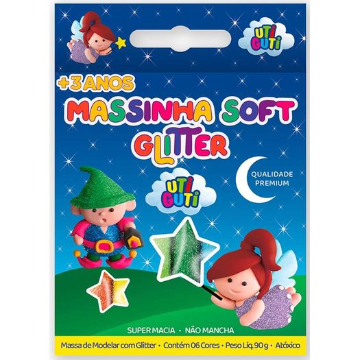 massa para modelar soft glitter 6 cores massa para modelar soft glitter 6 cores