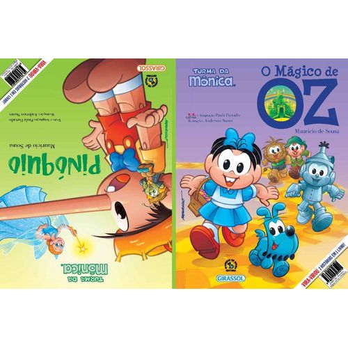turma da mônica - vira-virou - mágico de oz - pinóquio