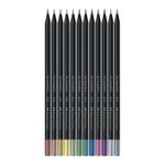 lápis de cor 12 cores metálicas supersoft 120712softmet faber-castell lápis de cor 12 cores metálicas supersoft 120712softmet faber-castell