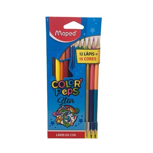 lápis de cor 12 com 15 cores color peps star lápis de cor 12 com 15 cores color peps star