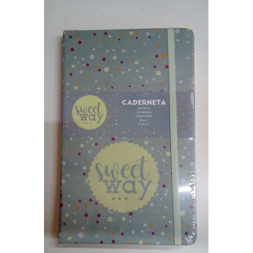 caderneta de anotações sweet way 120 folhas sem pauta capa dura