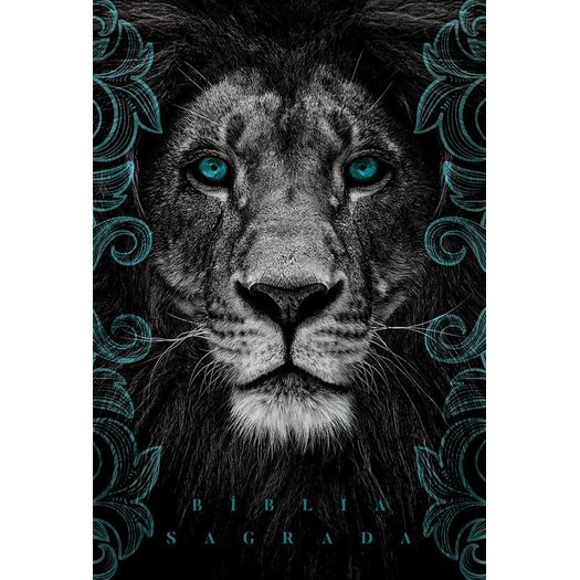 bíblia naa leão cinza turqueza bíblia naa leão cinza turqueza