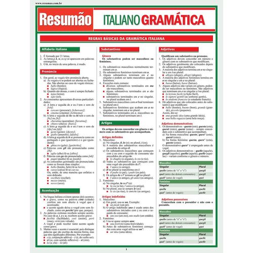 resumao---italiano-gramatica