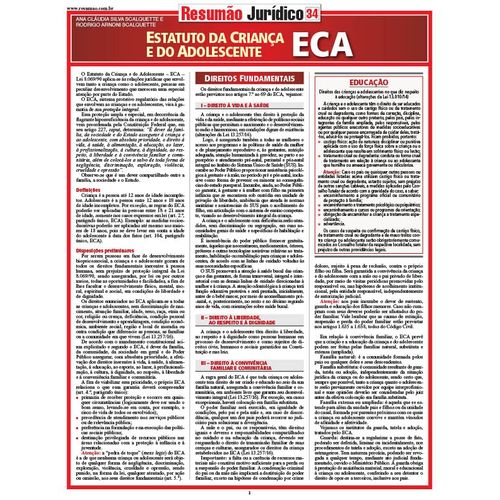 resumão jurídico 34 - eca - estatuto da criança e do adolescente