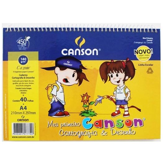 bloco meu primeiro canson a4 40f 140g branco canson bloco meu primeiro canson a4 40f 140g branco canson