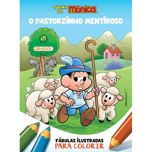 turma da mônica - fábulas ilustradas para colorir - o pastorzinho mentiroso turma da mônica - fábulas ilustradas para colorir - o pastorzinho mentiroso