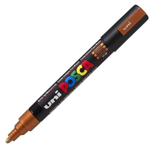 caneta marcador perma uni posca 2.5mm bronze