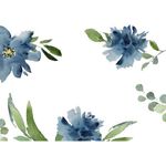 cartão floral azul mini cartão floral azul mini