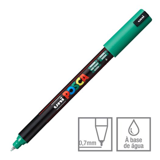 caneta marcador perma uni posca 0.7mm verde caneta marcador perma uni posca 0.7mm verde
