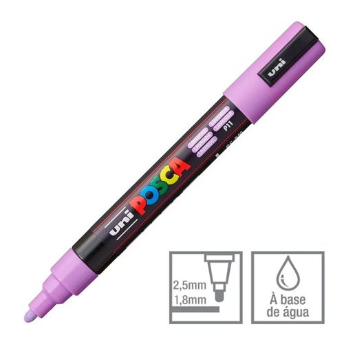 caneta marcador perma uni posca 2.5mm lavanda pc-5m sertic avulso