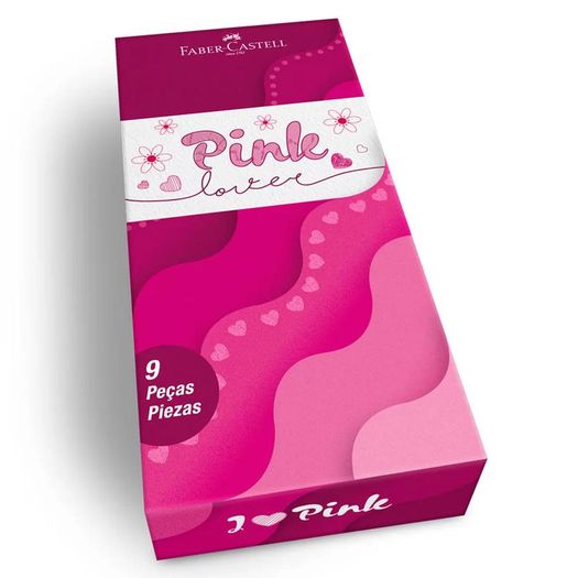 kit pink lover 9 peças