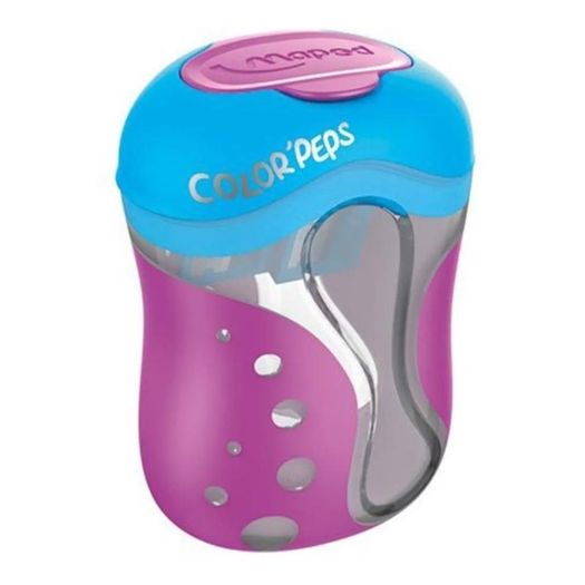 apontador com depósito 2 furos color peps apontador com depósito 2 furos color peps