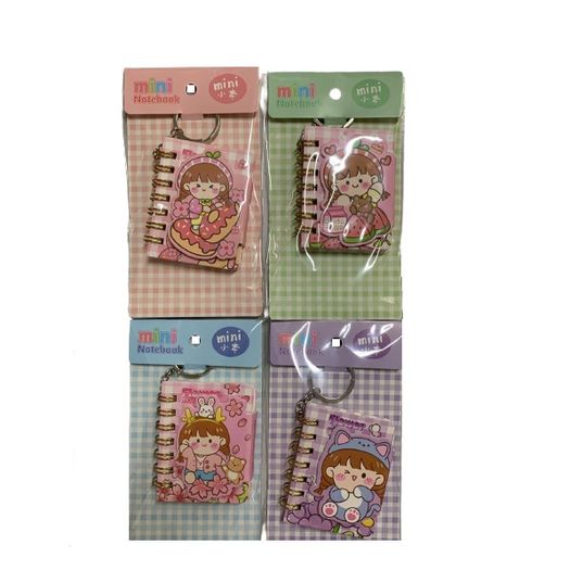 chaveiro mini caderno notebook 60 folhas menina flower diversas estampas chaveiro mini caderno notebook 60 folhas menina flower diversas estampas
