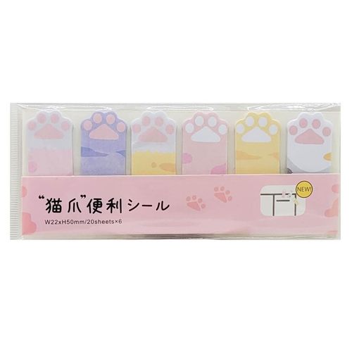 marcador de página adesivo patinhas